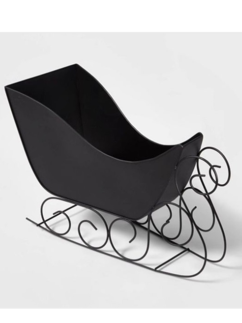 Wondershop 13” Decorative Metal Sleigh Black